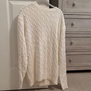 Brandy Melville Ivory Cable Knit Sweater